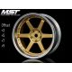 MST 1:10 On-Road 26mm Ofszet állítható, 6 küllős arany, ezüst felni 4 db 