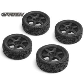 Carten 1:10 Rally kerék 6 küllős fekete felnivel 4 db