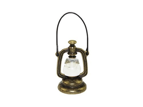 Mini fém petróleum lámpa makett (bronz)