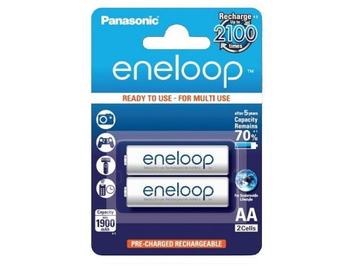 Panasonic Eneloop 1.2V 1900mAh 2db AA, NiMH ceruza akkulátor 