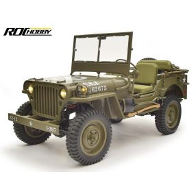   (RENDELÉSRE) 1941 Willys MB élethű  katonai jeep RTR 1:6 méretarány