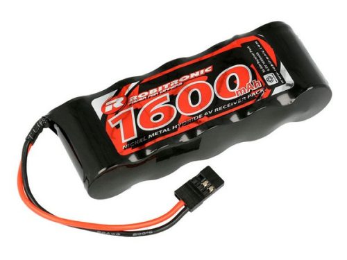 Robitronic vevőakku 6V 1600mAh "EGYENES"  NiMH 2/3A (Futaba csatlakozó)