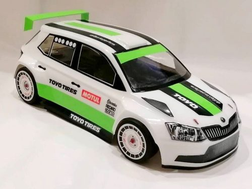 Skoda Fabia R5 1:10 festettlen karosszéria