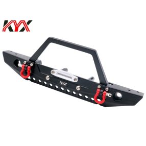   KYX 1:10  TRX4 Acél első lökhárító (V2)  csörlő tartó, vonószem, LED