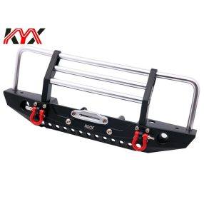   KYX 1:10 TRX4 Acél első lökhárító (V1)  csörlő tartó, vonószem, LED