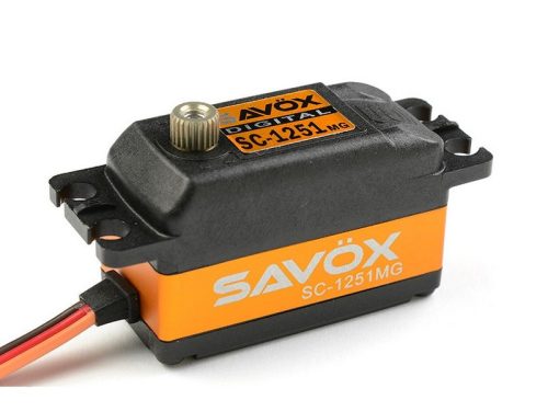 SAVOX SC-1251MG Alacsony profilú, gyors, digitális kormány szervó (9kg 0.09sec)  
