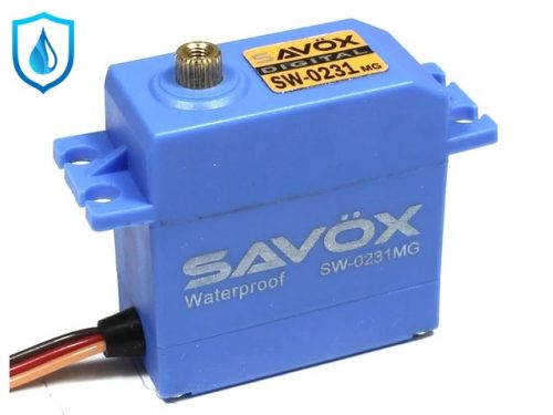 Savox SW0231MG Vízálló digitális szervó 15KG, 0.17s