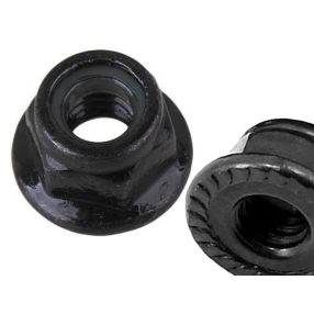 M4 Önzáró, peremes, recés acél anya fekete 1db  (1:10 kerékanya)   M4 Önzáró, peremes, recés acél anya fekete 1db  (1:10 kerékanya)