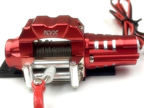 KYX RC Crawler csörlő V1 1:10 autómodellekhez (piros)
