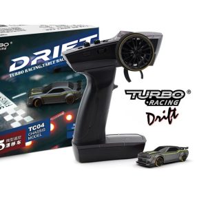   Turbo Racing 1:76  Dodge   RTR micro Drift távirányítós autómodell (metál szürke)