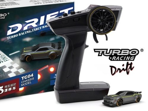 Turbo Racing 1:76  Dodge   RTR micro Drift távirányítós autómodell (metál szürke)