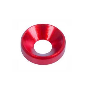 Alu alátét M3 sűllyesztett fejű csavarokhoz piros 1db