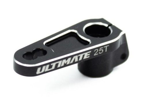 Ultimate racing magasított alu szervókar, Futaba 25T  Fekete 