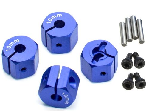 1:10 Alu kerékhatszög, vastagság: 10mm (kék) 4db
