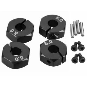 1:10 Alu kerékhatszög, vastagság: 5mm (fekete) 4db 1:10 Alu kerékhatszög, vastagság: 5mm (fekete) 4db