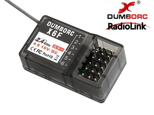 DumboRC (Radiolink) X6F 6 csatornás FHSS vevő (X4, X6-hoz)