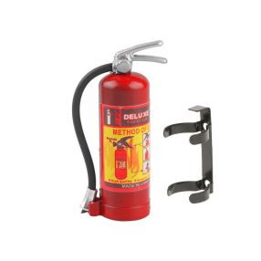   Élethű feliratos poroltó készülék makett tartóval 4.5cm 1:10 autómodellekhez