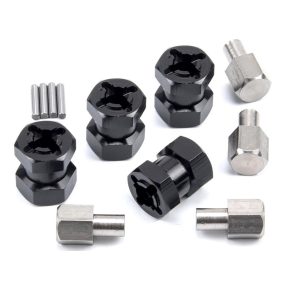 1:10 Alu kerékhatszög, vastagság: 20mm 4db (fekete)  1:10 Alu kerékhatszög, vastagság: 20mm 4db (fekete)