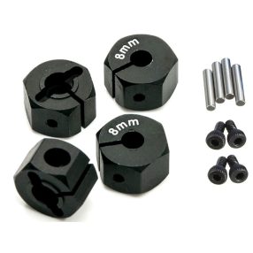 1:10 Alu kerékhatszög, vastagság: 8mm (fekete) 4db 1:10 Alu kerékhatszög, vastagság: 8mm (fekete) 4db