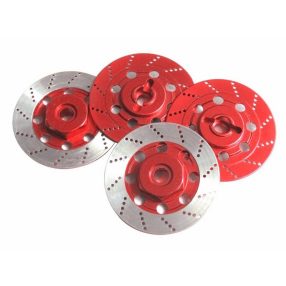 Élethű alu féktárcsa és kerék hatszög 4db (piros) Élethű alu féktárcsa és kerék hatszög 4db (piros)