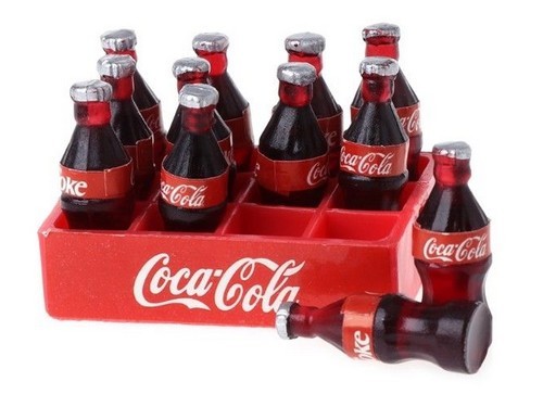 Élethű rekeszes 2dl Coca Cola makett (12db üveggel )