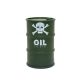 Élethű halálfejes zöld olajos hordó makett 85mm 1db