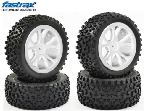 Fastrax 1:10 buggy kerék CUBOID minta  fehér Y küllős felnin  4db