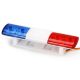LED fényhíd 105x25mm piros - kék rendőrségi 1:10 modellekhez (ovális)