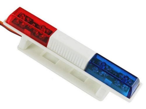 LED fényhíd 108x18mm piros - kék rendőrségi 1:10 modellekhez 