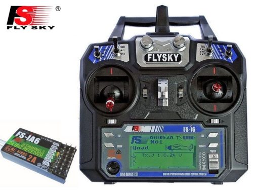 FlySky FS-i6 2,4GHz 6 csatornás távirányító 6cs. vevővel  AFHDS 2A