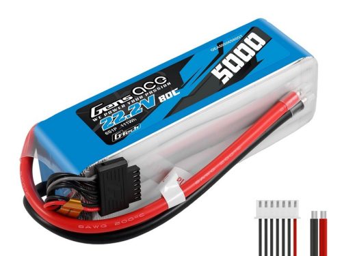 Gens Ace  5000mAh 6S1P 22.2V 80C  Lipo akku  (RENDELÉSRE)