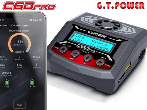  GT Power C6D Pro profi okos töltő + mobil app (AC 220V, DC 12-26V, 100W/300W)