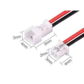 Micro JST GH 1.25 csatlakozó kábellel 1pár