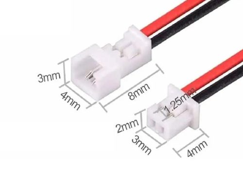 Micro JST GH 1.25 csatlakozó kábellel 1pár