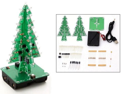 RGB LED karácsonyfa építőkészlet