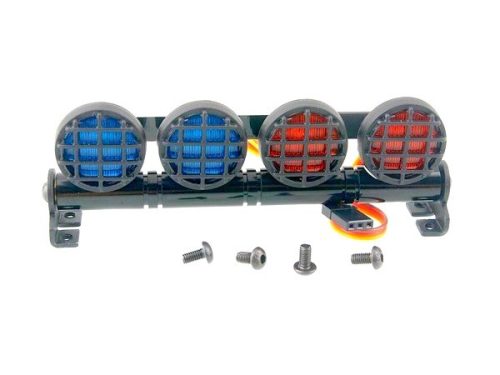 Élethű Piros-Kék LED fényhíd 1:10  crawler, trial, SCT autómodellekhez