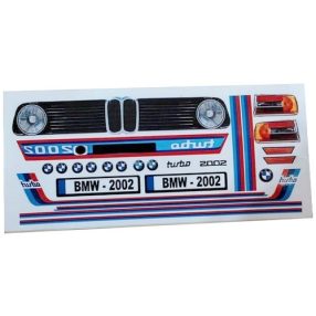 BMW 2002 matrica 1:10 autómodell karosszériához BMW 2002 matrica 1:10 autómodell karosszériához