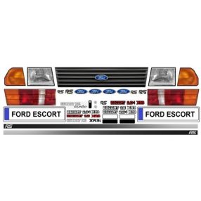 Ford Escort matrica 1:10 autómodell karosszériához Ford Escort matrica 1:10 autómodell karosszériához