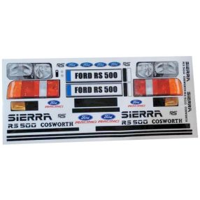 Ford Sierra RS500 matrica 1:10 autómodell karosszériához Ford Sierra RS500 matrica 1:10 autómodell karosszériához