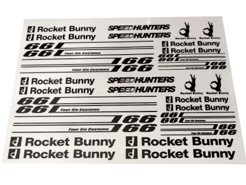 1:10 Szponzor matrica  1db ( Rocket Bunny, Speed Hunters..) 20x14cm