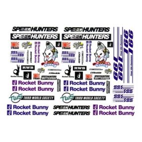 1:10 Szponzor matrica 1db (Speed Hunters, Rocket Bunny..) 20x15cm   1:10 Szponzor matrica 1db (Speed Hunters, Rocket Bunny..) 20x15cm