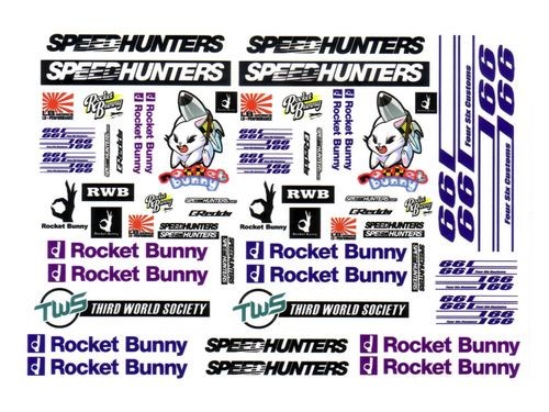 1:10 Szponzor matrica 1db (Speed Hunters, Rocket Bunny..) 20x15cm