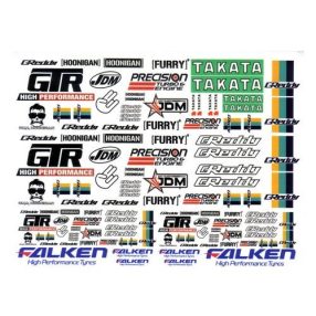 1:10 Szponzor matrica 1db (Greddy, Hoonigan, Furry..) 20x15cm   1:10 Szponzor matrica 1db (Greddy, Hoonigan, Furry..) 20x15cm