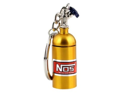 Mini NOS, Nitro palack kulcstartó 1db aranysárga