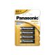 Panasonic 4db 1.5v AA elem (sárga)