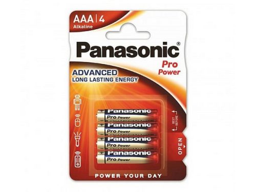Panasonic 4db 1.5v AAA elem (piros)