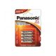 Panasonic 4db 1.5v AAA elem (piros)