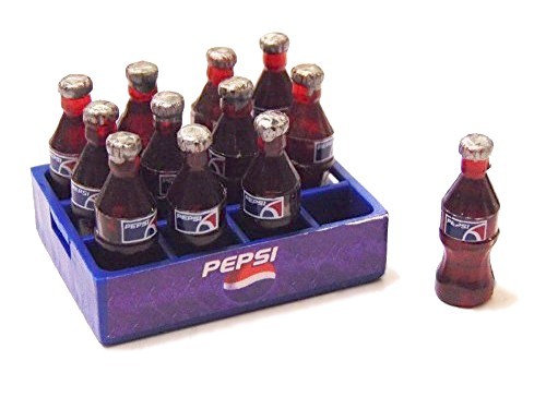 Élethű rekeszes Pepsi Cola makett (12db üveggel)