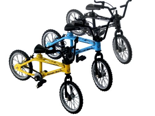 Élethű fém BMX bicikli makett 1db Finger Bike különböző színekben  11cm 