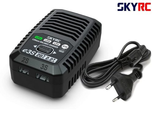 SKYRC E3S, 230V LiPo / LiHV / LiFe  akku töltő 2/3s, 2.2A